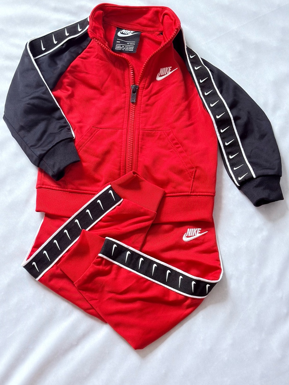 Nike 18M Red & Black Logo Tracksuit Coord Activewear
